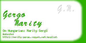gergo marity business card